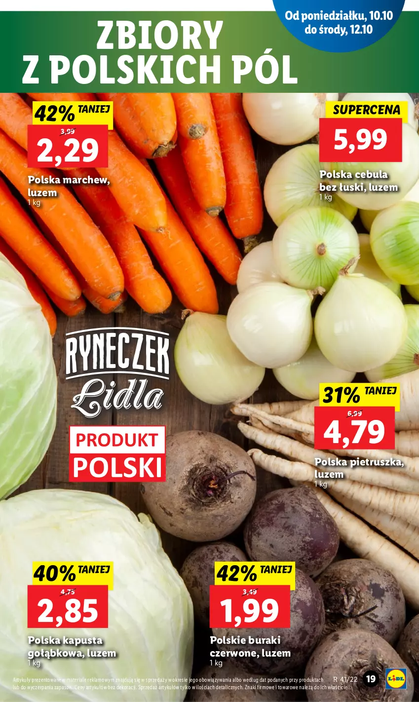 Gazetka promocyjna Lidl - GAZETKA - ważna 10.10 do 12.10.2022 - strona 20 - produkty: Buraki, Cebula, Pietruszka