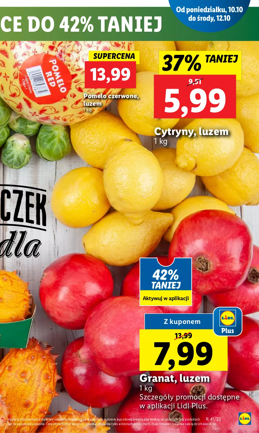 Gazetka promocyjna Lidl - GAZETKA - ważna 10.10 do 12.10.2022 - strona 22 - produkty: Cytryny, Gra, Granat, Pomelo