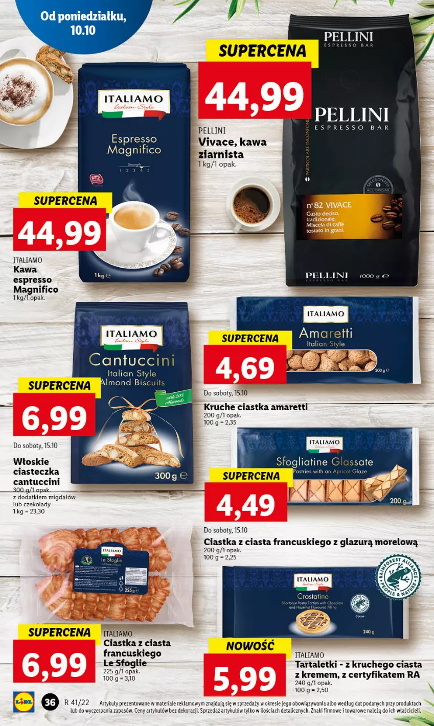 Gazetka promocyjna Lidl - GAZETKA - ważna 10.10 do 12.10.2022 - strona 39 - produkty: Ciastka, Kawa, Lazur, Tarta