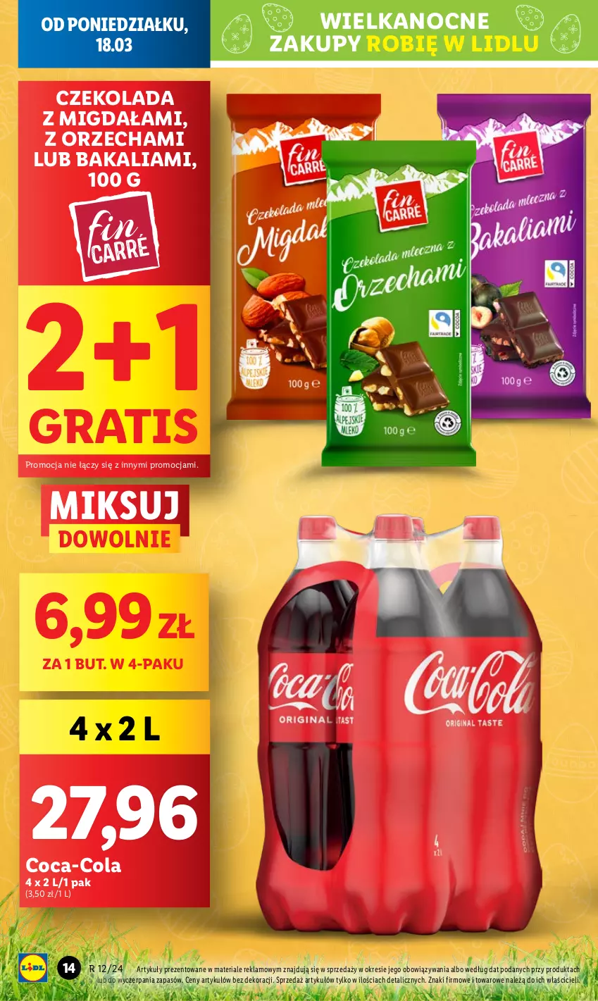 Gazetka promocyjna Lidl - GAZETKA - ważna 18.03 do 20.03.2024 - strona 16 - produkty: Coca-Cola, Czekolada, Gra