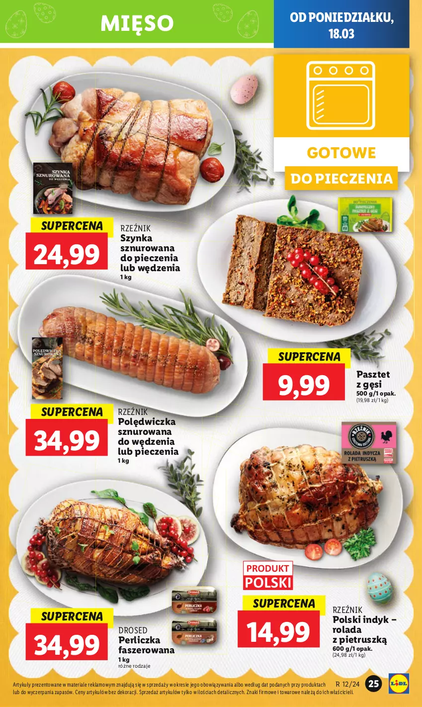 Gazetka promocyjna Lidl - GAZETKA - ważna 18.03 do 20.03.2024 - strona 29 - produkty: Fa, Mięso, Pasztet, Perliczka, Piec, Rolada, Szynka