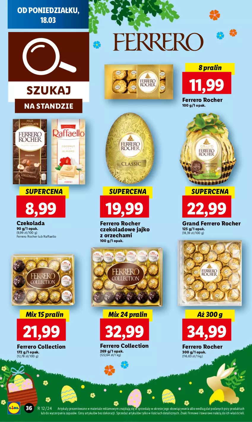 Gazetka promocyjna Lidl - GAZETKA - ważna 18.03 do 20.03.2024 - strona 40 - produkty: Czekolada, Fa, Ferrero, Ferrero Rocher, Gra, Raffaello