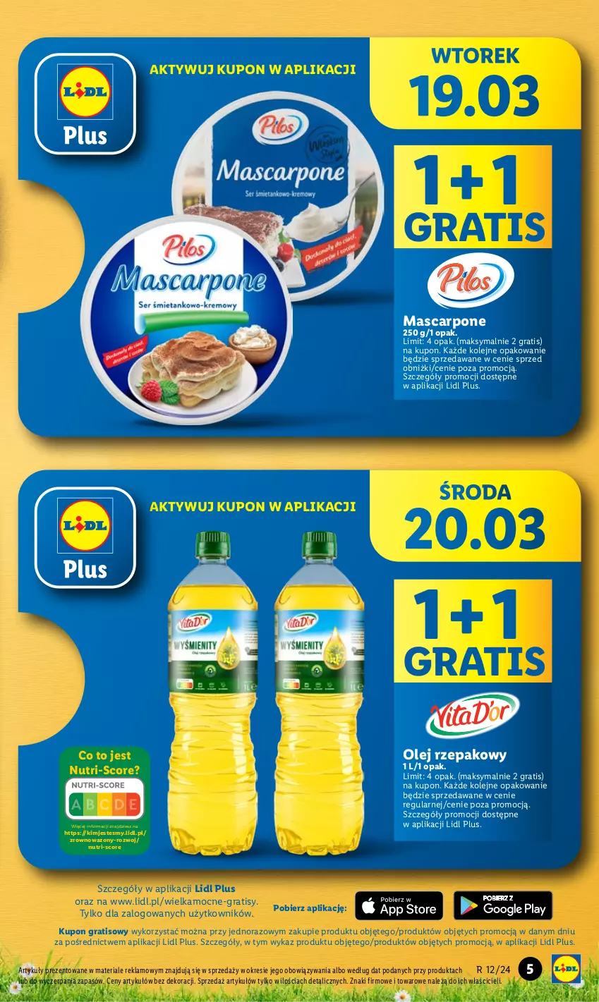 Gazetka promocyjna Lidl - GAZETKA - ważna 18.03 do 20.03.2024 - strona 7 - produkty: Gra, Mascarpone, Olej, Olej rzepakowy, Prześcieradło, Wazon