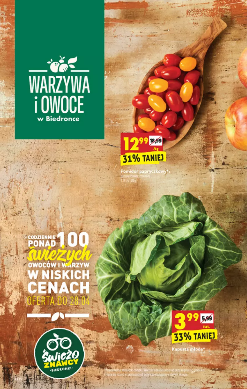 Gazetka promocyjna Biedronka - W tym tygodniu - ważna 26.04 do 30.04.2021 - strona 14 - produkty: Dron, Owoce, Warzywa, Warzywa i owoce