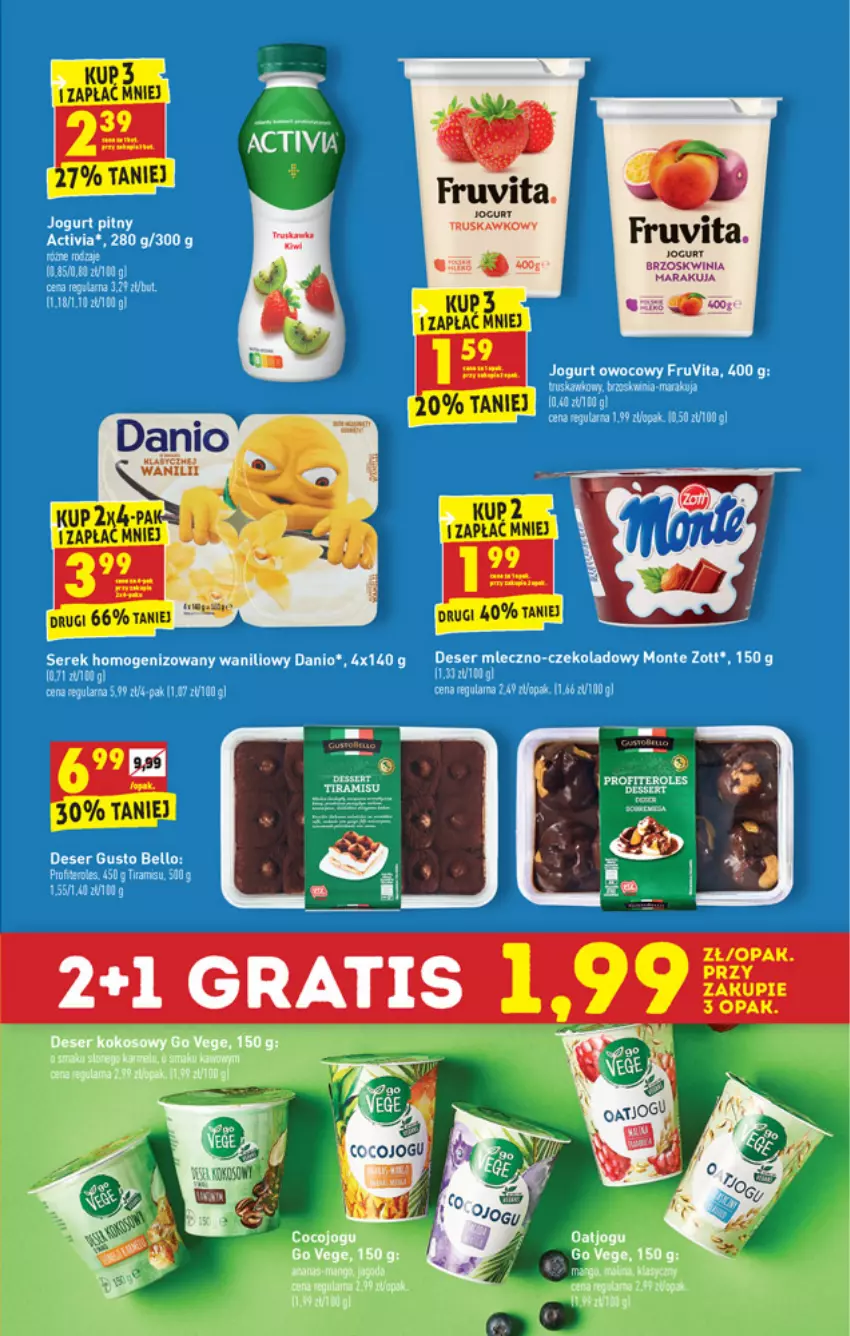 Gazetka promocyjna Biedronka - W tym tygodniu - ważna 26.04 do 30.04.2021 - strona 27 - produkty: Activia, Bell, Danio, Deser, Jogurt, Jogurt owocowy, Monte, Ser, Serek, Serek homogenizowany, Zott