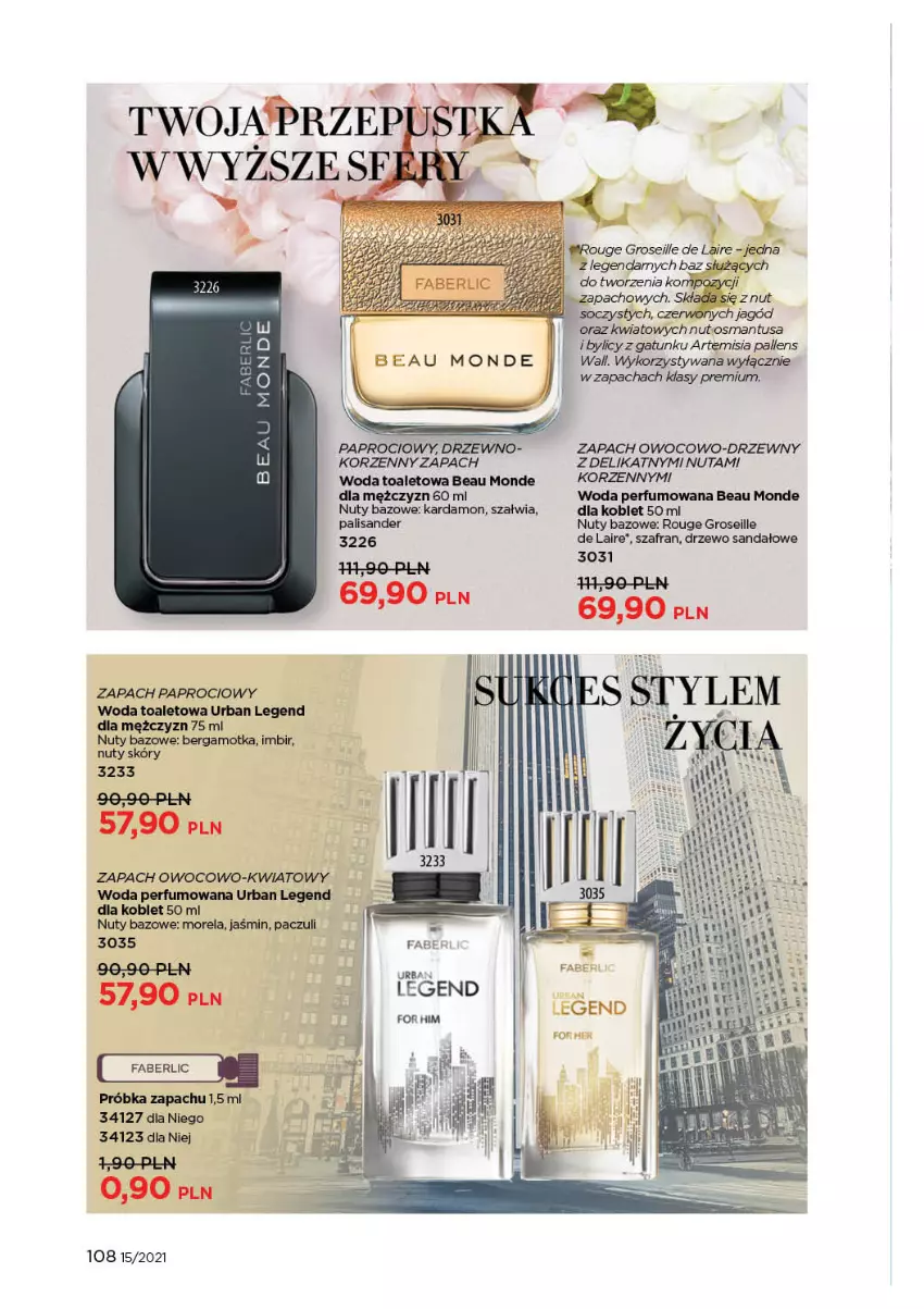 Gazetka promocyjna Faberlic - Gazetka - ważna 11.10 do 31.10.2021 - strona 108 - produkty: Fa, Imbir, Morela, Nuty, Perfum, Sandał, Szafran, Woda, Woda perfumowana, Woda toaletowa