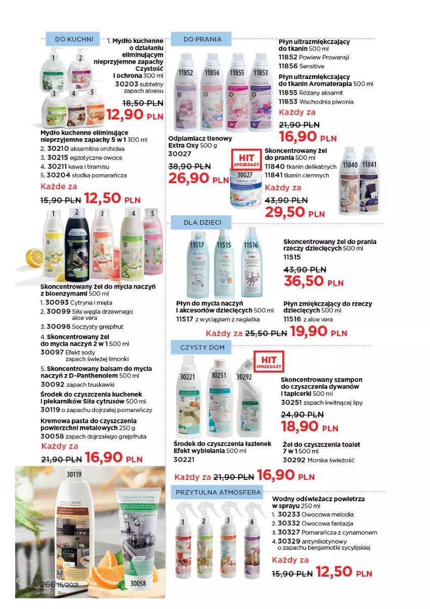 Gazetka promocyjna Faberlic - Gazetka - ważna 11.10 do 31.10.2021 - strona 266 - produkty: Aksam, Aloe vera, Dywan, Dzieci, Fa, Fanta, Grejpfrut, Kawa, Mięta, Mydło, Odplamiacz, Odświeżacz powietrza, Owoce, Piekarnik, Piwo, Róża, Szampon, Tera, Truskawki