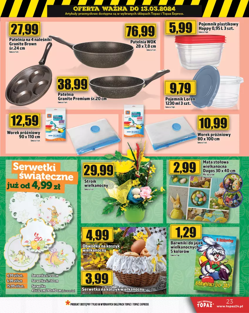 Gazetka promocyjna Topaz - Gazetka - ważna 07.03 do 13.03.2024 - strona 23 - produkty: Gra, LG, Naleśniki, Patelnia, Pojemnik, Pojemnik plastikowy, Ser, Sos, Top