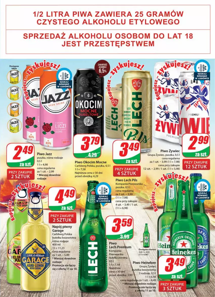 Gazetka promocyjna Dino - Gazetka 46 - ważna 14.11 do 21.11.2023 - strona 17 - produkty: Carlsberg, Heineken, Koc, Lech Premium, Napój, Okocim, Piwo