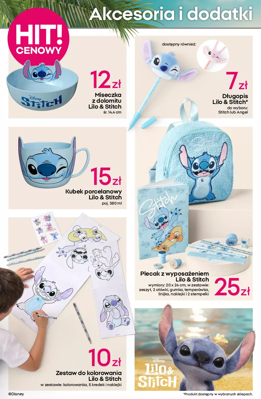 Gazetka promocyjna Pepco - Lilo & Stitch - ważna 03.07 do 16.07.2025 - strona 8 - produkty: Disney, Długopis, Klej, Kolorowanka, Kosz, Koszulka, Kubek, Miseczka, Plecak, Por, Szorty, Top