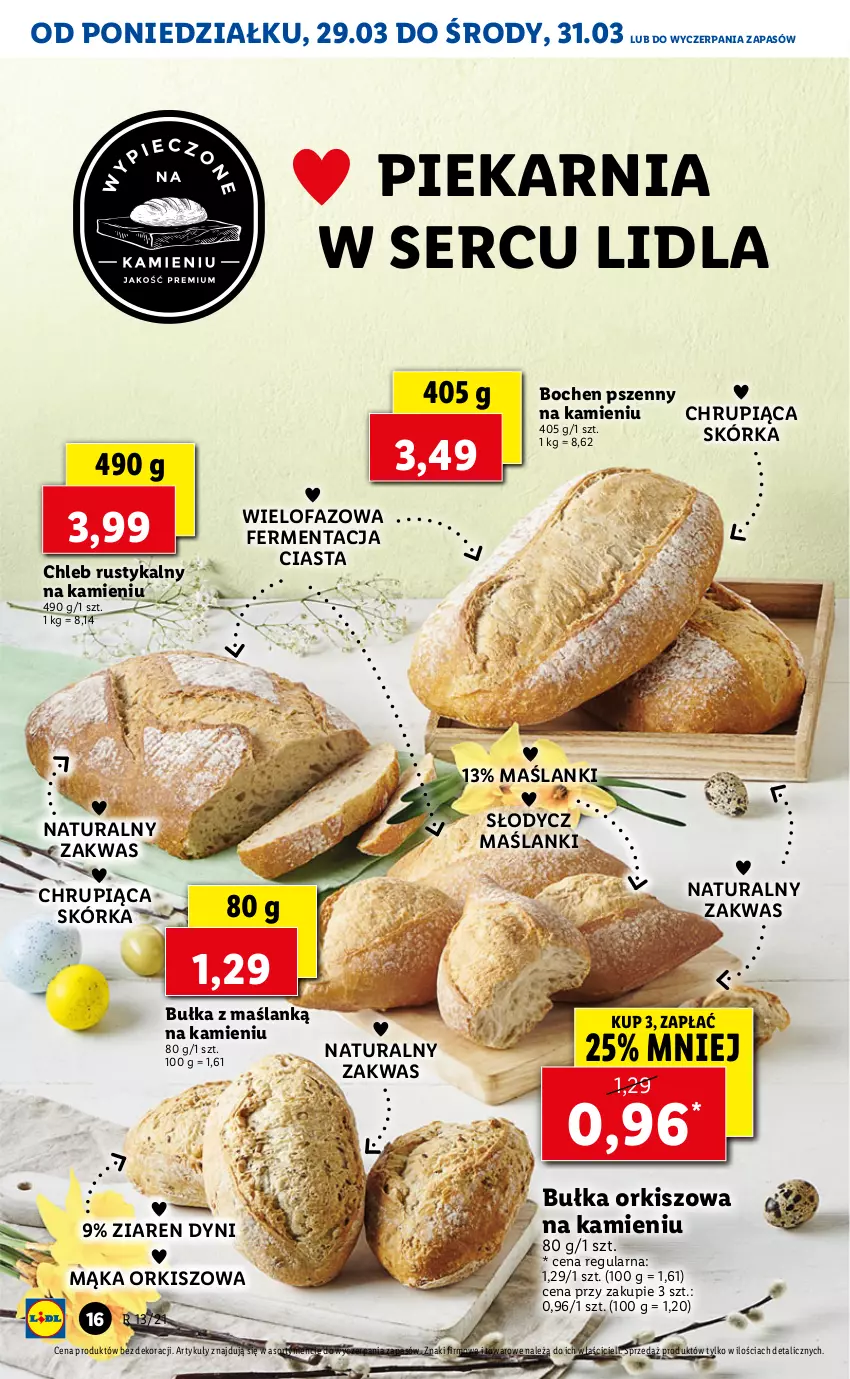 Gazetka promocyjna Lidl - GAZETKA - ważna 29.03 do 31.03.2021 - strona 16 - produkty: Bułka, Chleb, Fa, Lanki, Mąka, Rust, Ser