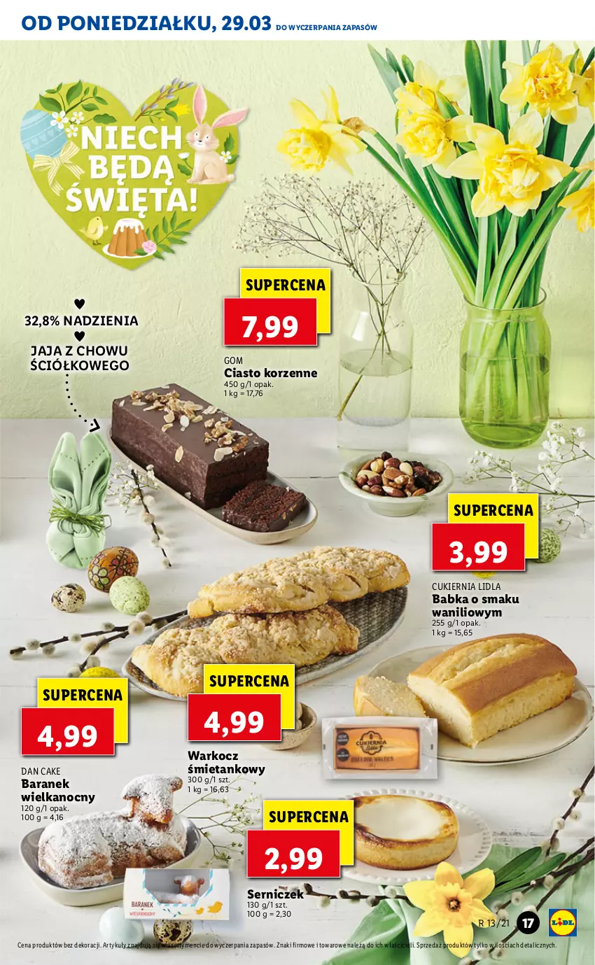 Gazetka promocyjna Lidl - GAZETKA - ważna 29.03 do 31.03.2021 - strona 17 - produkty: Babka, Cukier, Dan Cake, Jaja, Koc, Ser