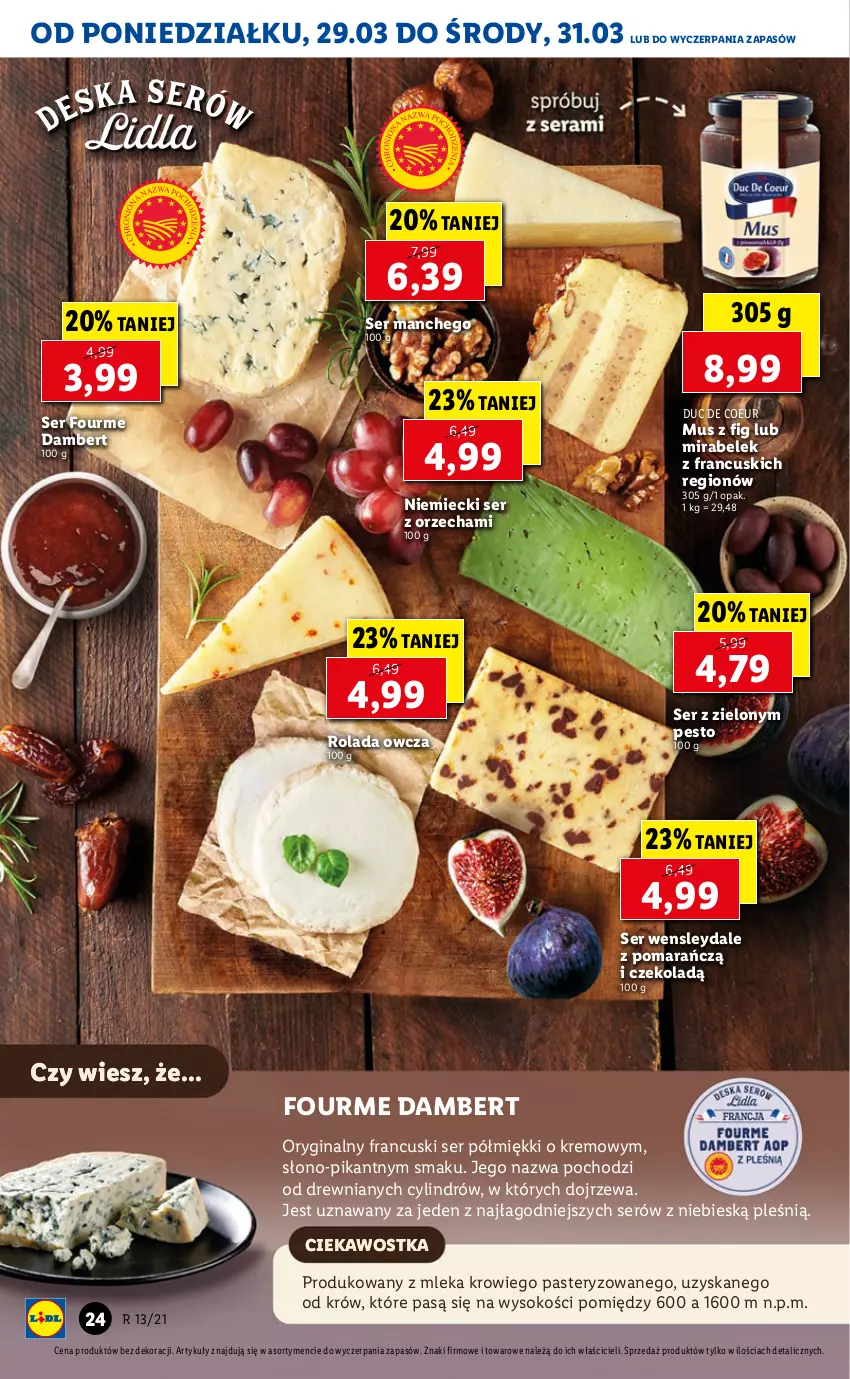 Gazetka promocyjna Lidl - GAZETKA - ważna 29.03 do 31.03.2021 - strona 24 - produkty: Gin, Mus, Pesto, Rolada, Ser, Sok