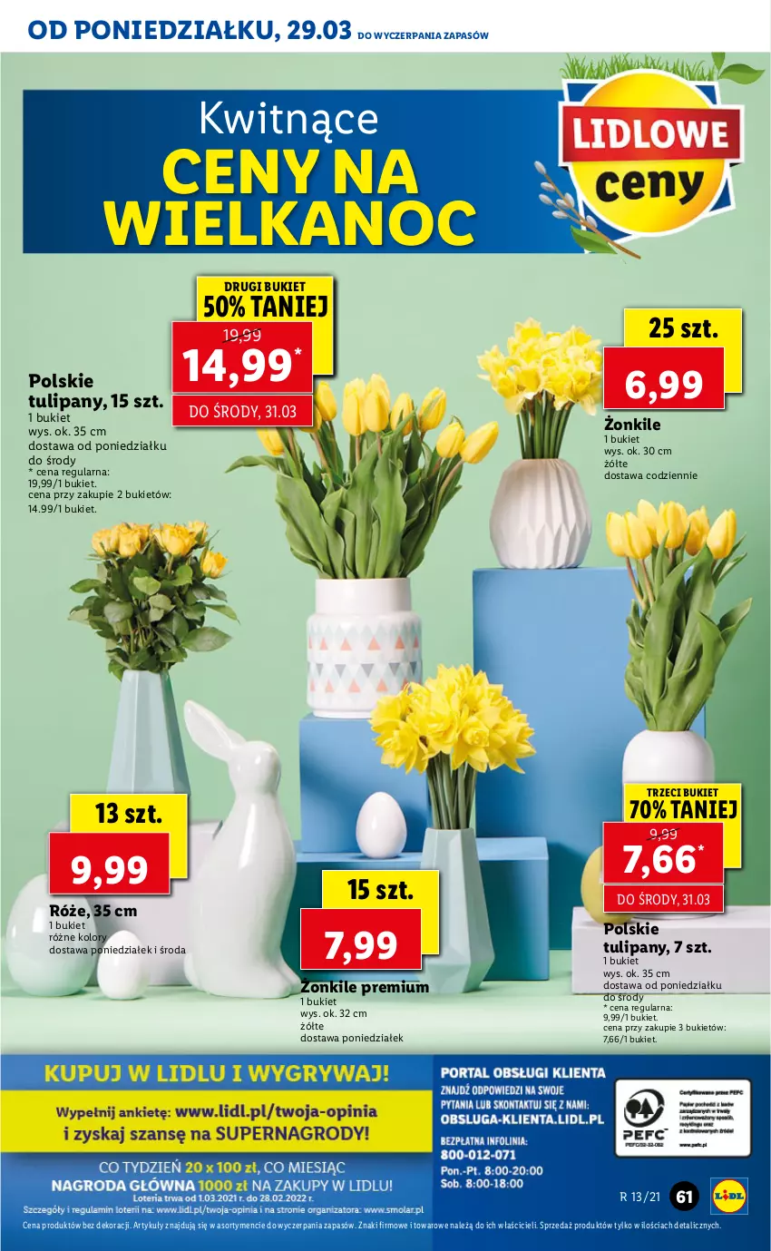 Gazetka promocyjna Lidl - GAZETKA - ważna 29.03 do 31.03.2021 - strona 61 - produkty: Bukiet, Tulipan