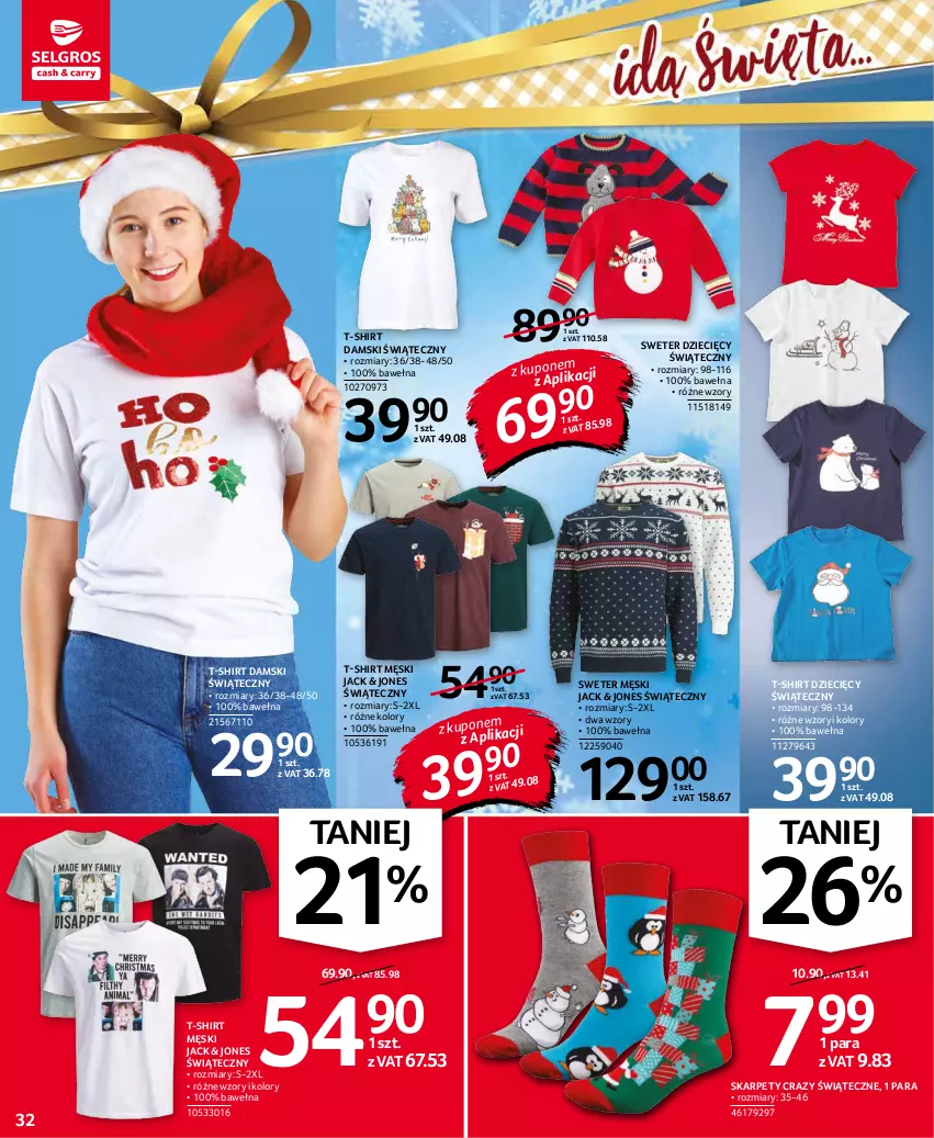 Gazetka promocyjna Selgros - Oferta przemysłowa - ważna 25.11 do 01.12.2021 - strona 32 - produkty: Dzieci, Karp, Sweter, T-shirt, Wełna