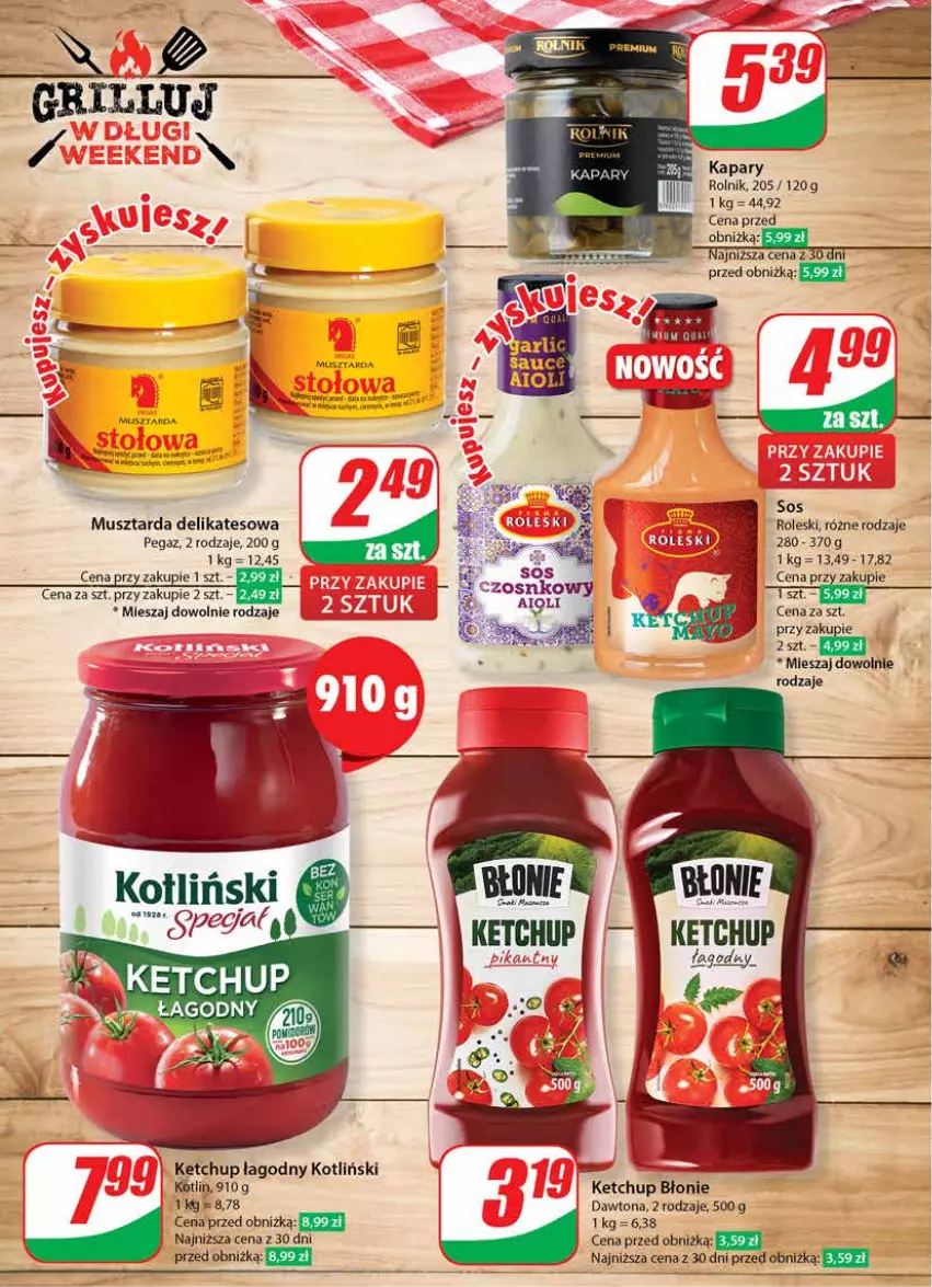 Gazetka promocyjna Dino - Gazetka 17 / 2024 - ważna 24.04 do 30.04.2024 - strona 18 - produkty: Dawtona, Grill, Kapary, Ketchup, Mus, Musztarda, Rolnik, Sos