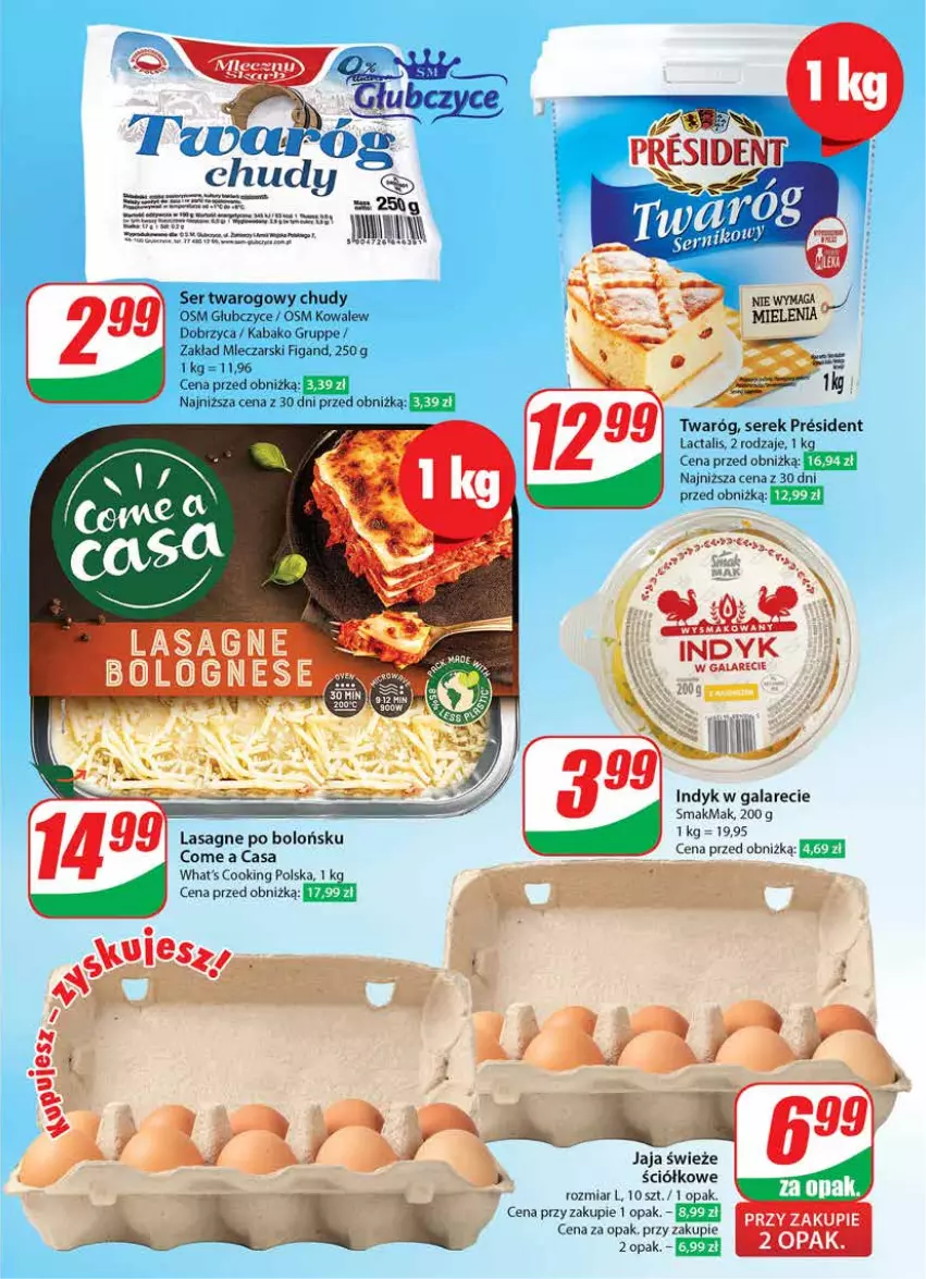 Gazetka promocyjna Dino - Gazetka 17 / 2024 - ważna 24.04 do 30.04.2024 - strona 43 - produkty: Gala, Jaja, Lasagne, Rum, Ser, Ser twarogowy, Serek, Twaróg