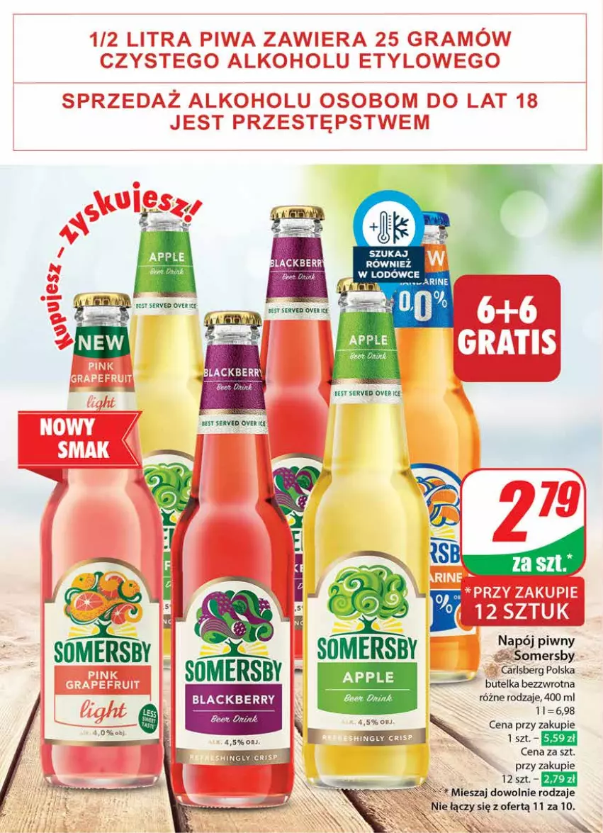 Gazetka promocyjna Dino - Gazetka 17 / 2024 - ważna 24.04 do 30.04.2024 - strona 46 - produkty: Carlsberg, Napój, Ser, Somersby