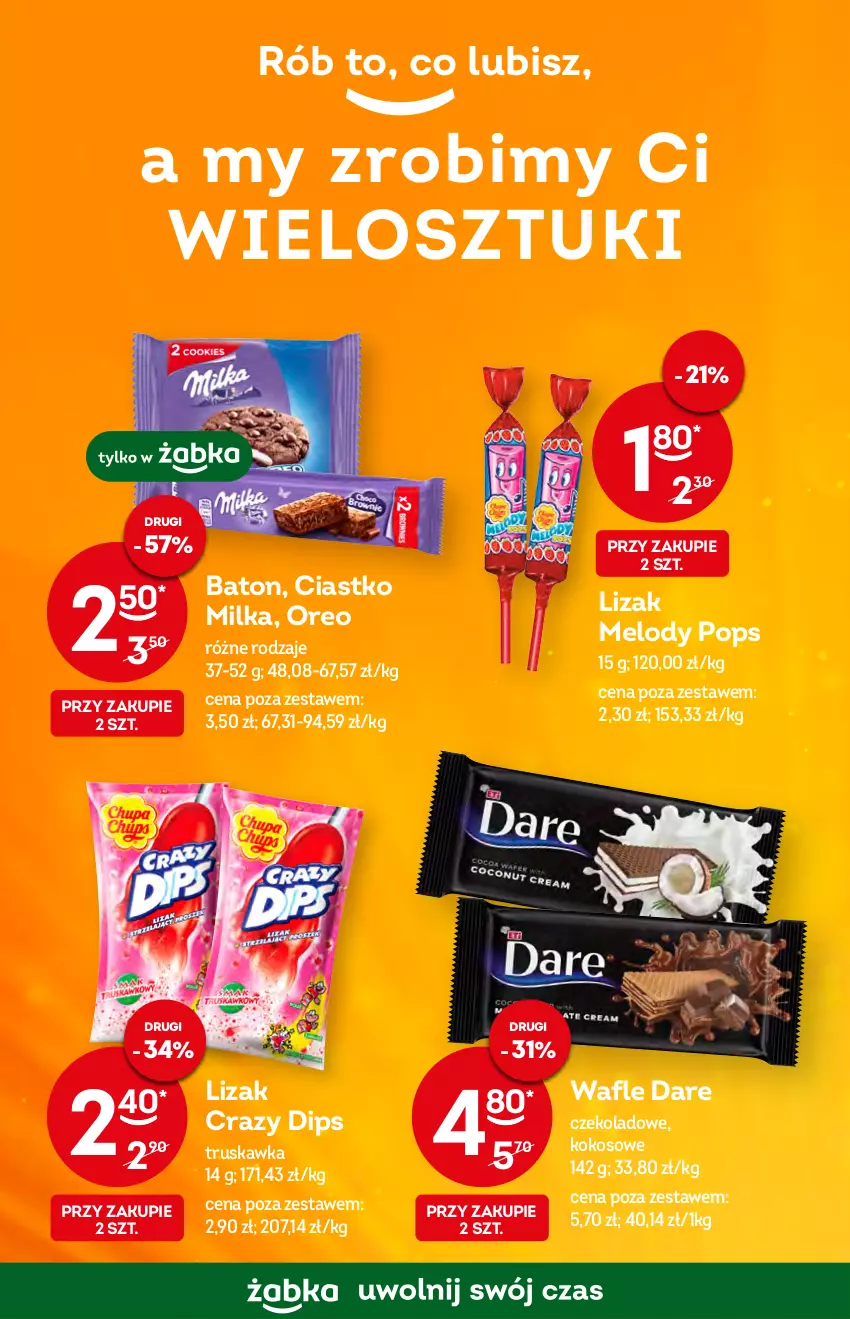 Gazetka promocyjna Żabka - ważna 12.10 do 18.10.2022 - strona 10 - produkty: Baton, Kokos, Lody, Milka, Oreo, Wafle