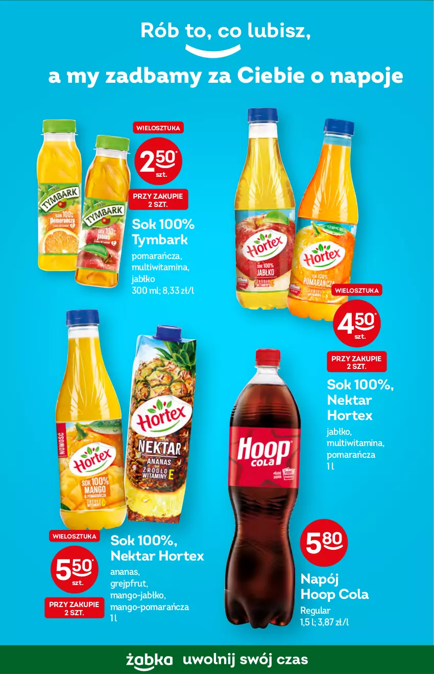 Gazetka promocyjna Żabka - ważna 12.10 do 18.10.2022 - strona 20 - produkty: Ananas, Grejpfrut, Hoop, Hortex, Mango, Napój, Napoje, Nektar, Sok, Tymbark