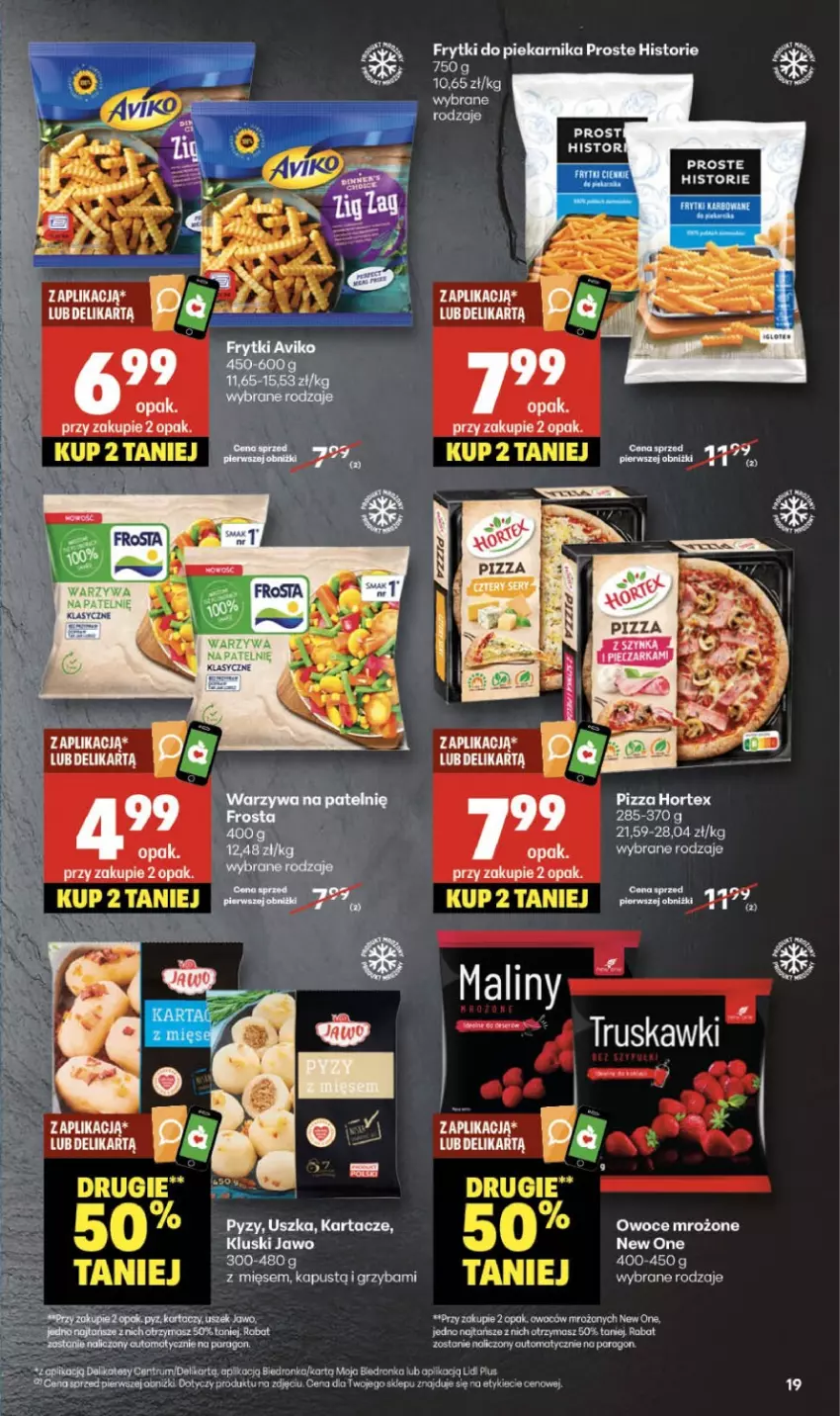 Gazetka promocyjna Delikatesy Centrum - Franczyza DC45 Czwartek - ważna 06.11 do 12.11.2025 - strona 19 - produkty: Dron, Frytki, Hortex, Koc, Owoce, Piekarnik, Pizza, Rum, Top, Truskawki