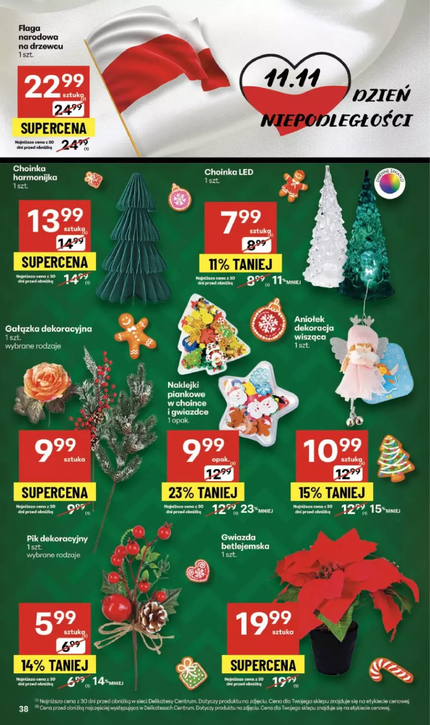 Gazetka promocyjna Delikatesy Centrum - Franczyza DC45 Czwartek - ważna 06.11 do 12.11.2025 - strona 38 - produkty: Choinka, Gwiazda, Harmonijka, Inka, Klej, Rower, Rum
