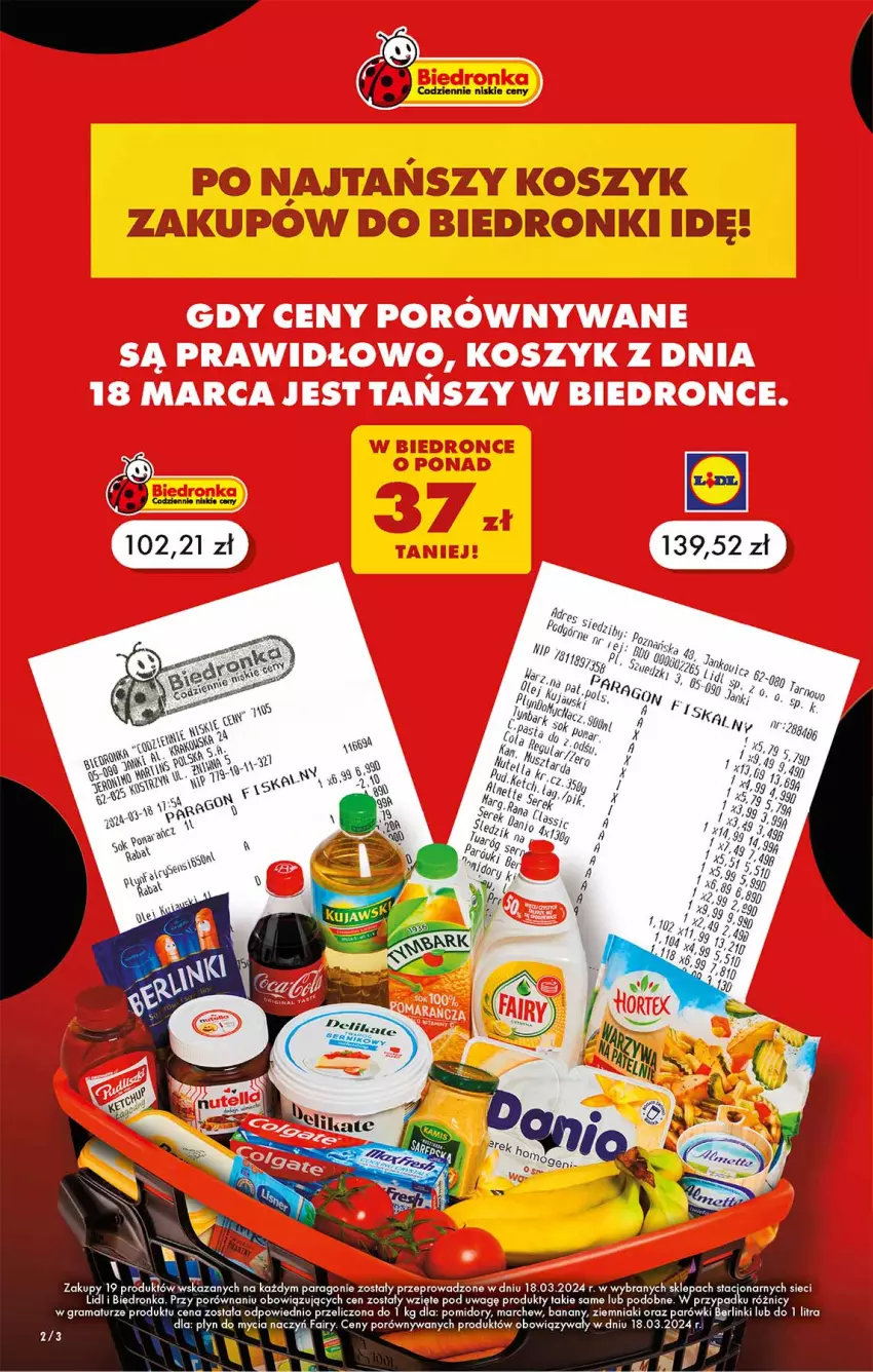 Gazetka promocyjna Biedronka - Od czwartku - ważna 21.03 do 27.03.2024 - strona 2 - produkty: Banany, Berlinki, Do mycia naczyń, Dron, Fa, Fairy, Gra, LG, Parówki, Płyn do mycia, Płyn do mycia naczyń, Pomidory, Por, Rama, Ziemniaki