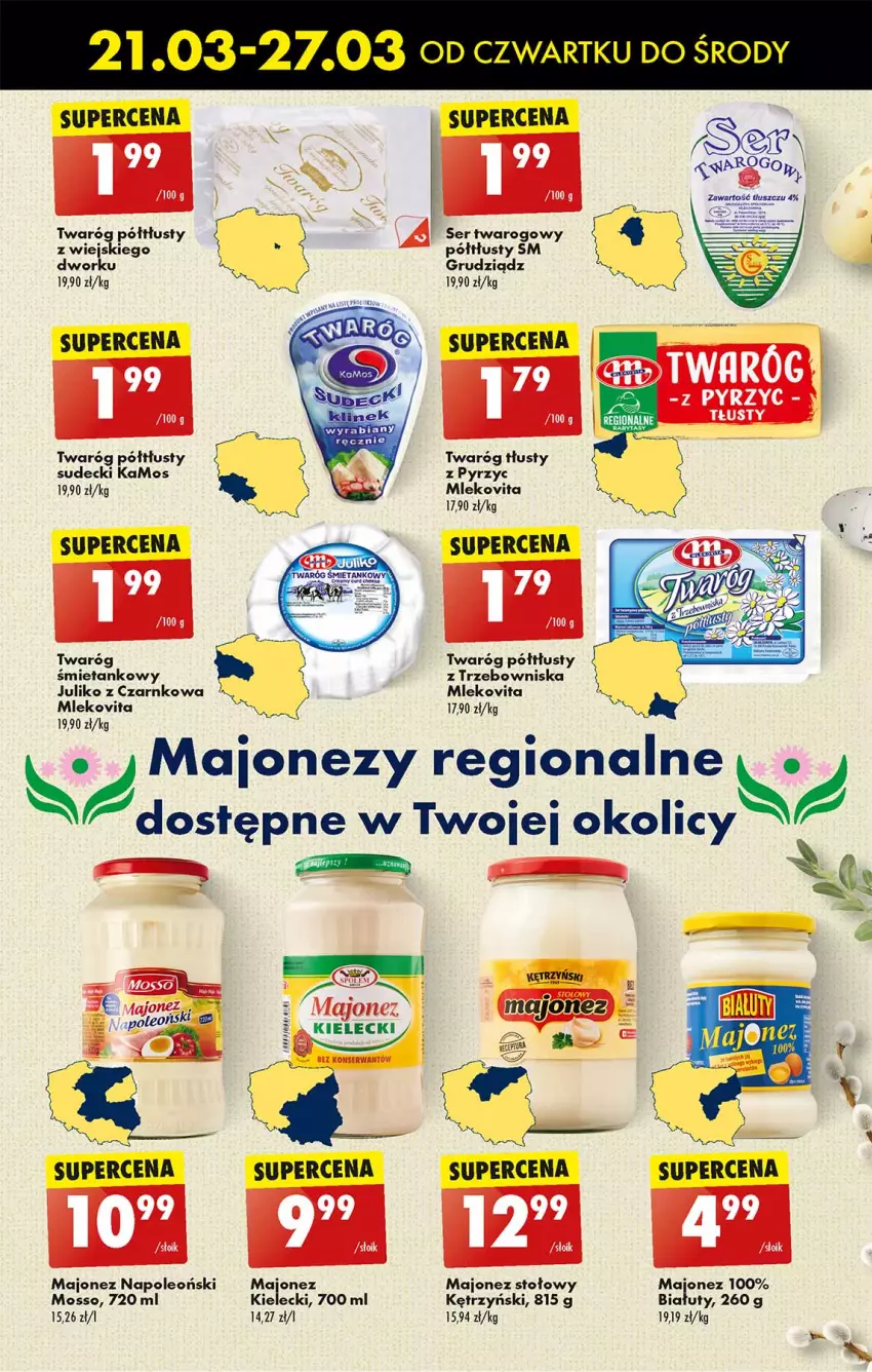 Gazetka promocyjna Biedronka - Od czwartku - ważna 21.03 do 27.03.2024 - strona 37 - produkty: KaMos, Majonez, Mleko, Mlekovita, Oleo, Ser, Ser twarogowy, Twaróg, Twaróg półtłusty, Twaróg tłusty