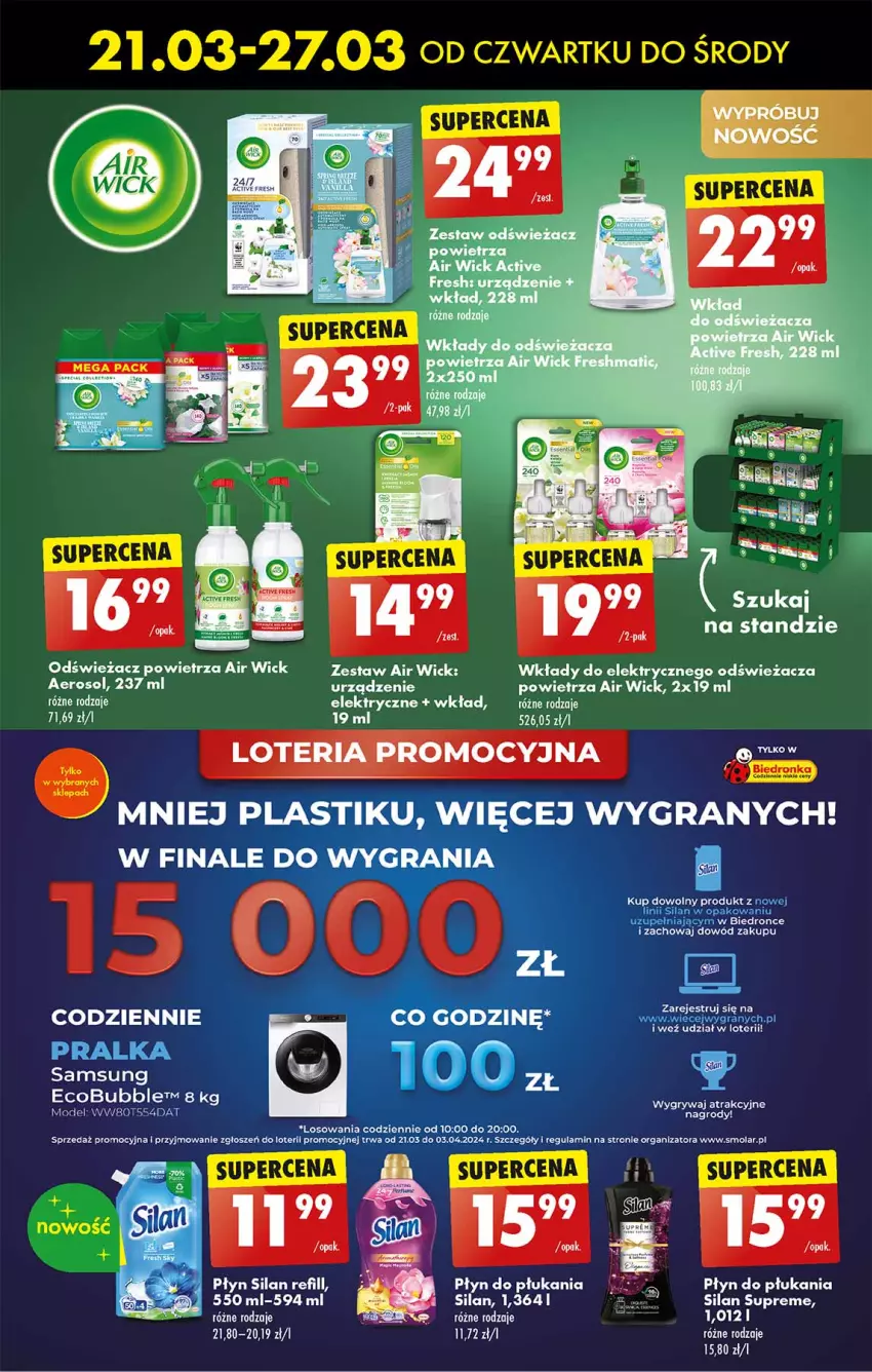 Gazetka promocyjna Biedronka - Od czwartku - ważna 21.03 do 27.03.2024 - strona 53 - produkty: Air Wick, Dron, Mola, Odświeżacz powietrza, Płyn do płukania, Samsung, Silan