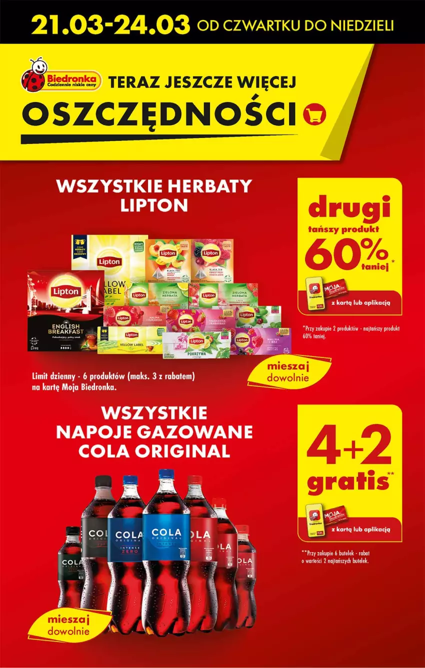 Gazetka promocyjna Biedronka - Od czwartku - ważna 21.03 do 27.03.2024 - strona 63 - produkty: Dron, Gin, Lipton, Napoje, Tera