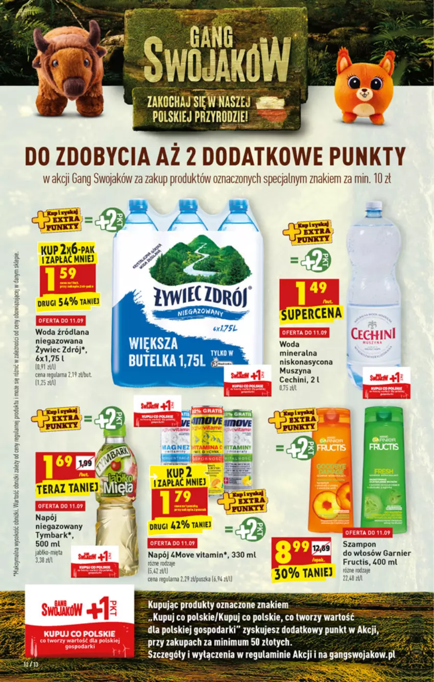 Gazetka promocyjna Biedronka - W tym tygodniu - ważna 09.09 do 14.09.2021 - strona 12 - produkty: Fructis, Garnier, LANA, Mięta, Mus, Napój, Napój niegazowany, Sok, Szampon, Szyna, Woda