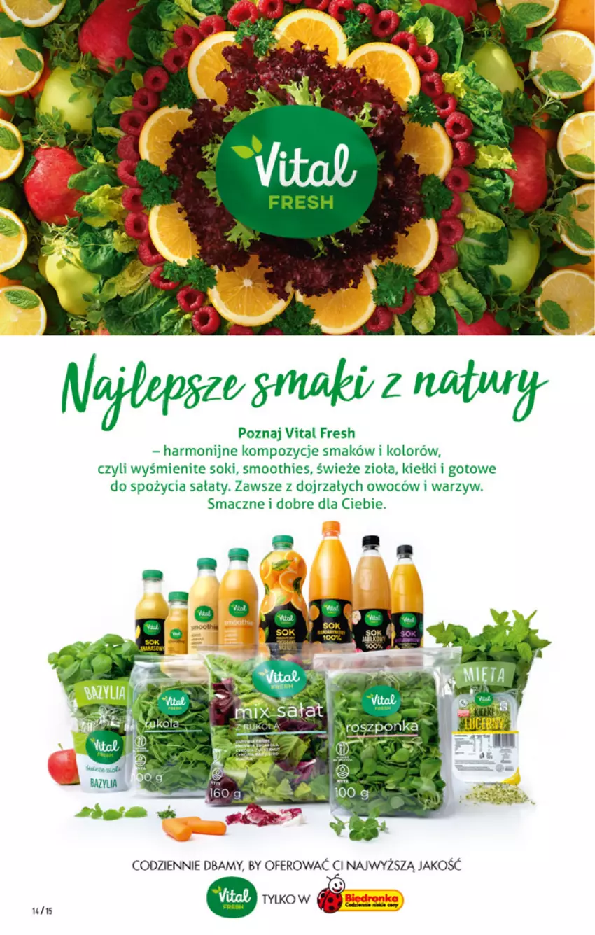 Gazetka promocyjna Biedronka - W tym tygodniu - ważna 09.09 do 14.09.2021 - strona 14 - produkty: Bazyl, Bazylia, Sałat, Smoothie, Sok