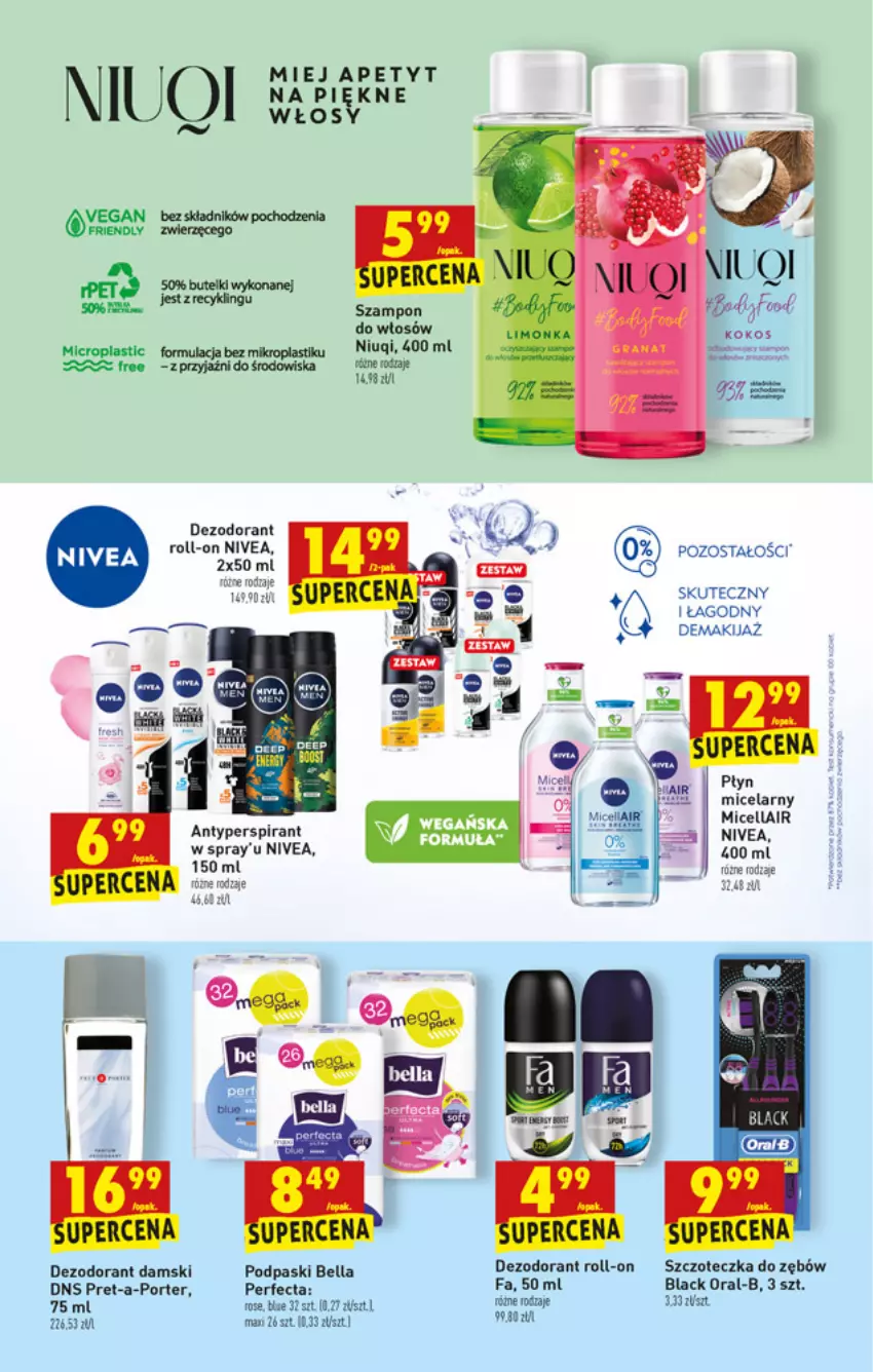 Gazetka promocyjna Biedronka - W tym tygodniu - ważna 09.09 do 14.09.2021 - strona 51 - produkty: Antyperspirant, Bell, Bella, Dezodorant, Fa, Lack, Niuqi, Nivea, Perfecta, Płyn micelarny, Podpaski, Por, Sok, Szczoteczka, Szczoteczka do zębów