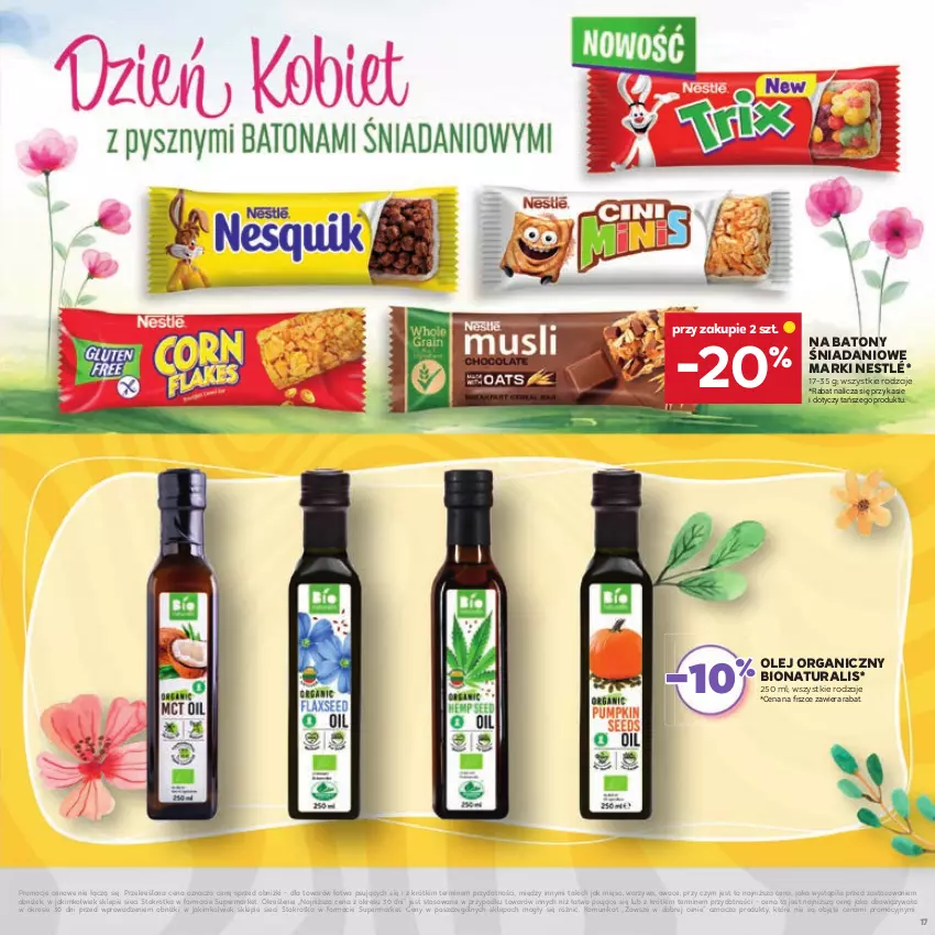 Gazetka promocyjna Stokrotka - Dzień kobiet - ważna 27.02 do 13.03.2025 - strona 17 - produkty: Baton, Danio, Mięso, Nestlé, Olej, Owoce, Warzywa