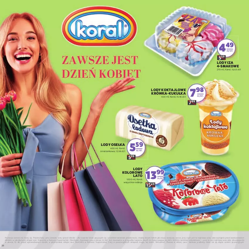 Gazetka promocyjna Stokrotka - Dzień kobiet - ważna 27.02 do 13.03.2025 - strona 28 - produkty: Lody, Mięso, Owoce, Warzywa