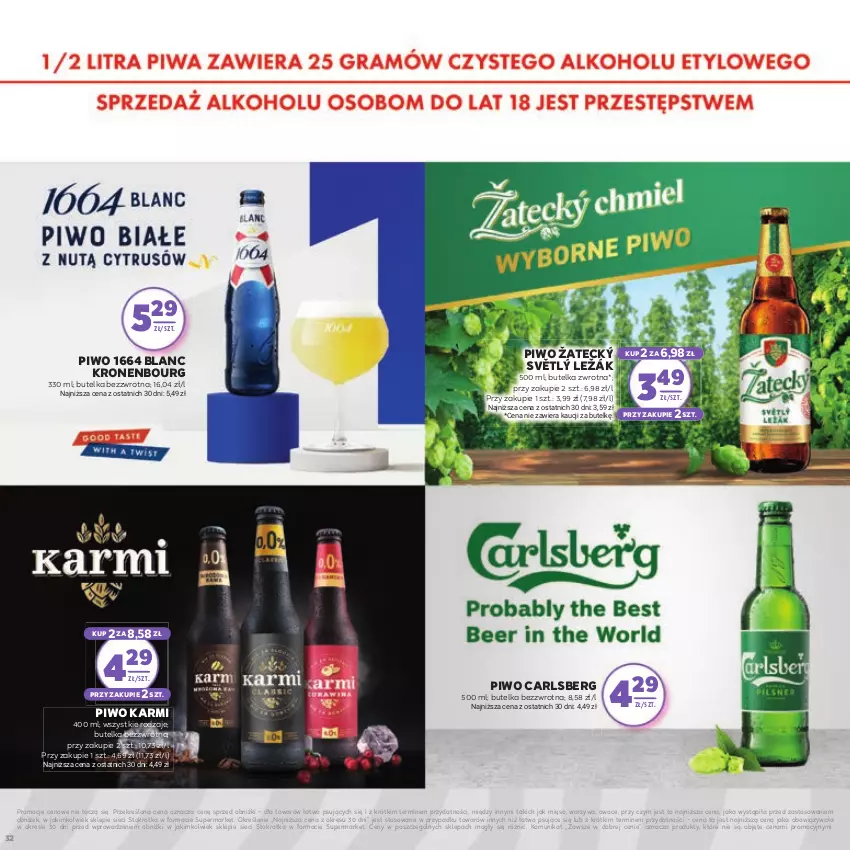 Gazetka promocyjna Stokrotka - Dzień kobiet - ważna 27.02 do 13.03.2025 - strona 32 - produkty: Carlsberg, Karmi, Mięso, Owoce, Piwo, Warzywa