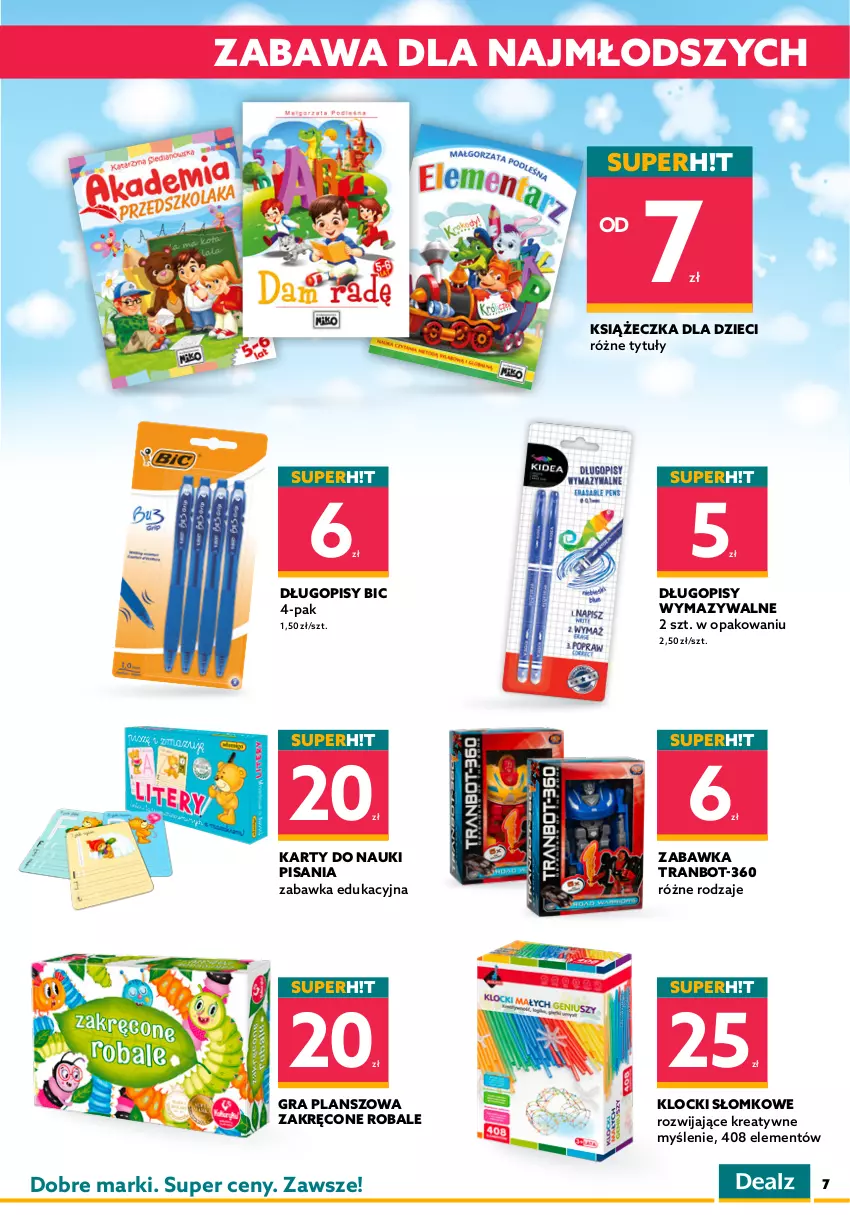 Gazetka promocyjna Dealz - Gazetka na otwarcie - Radom - ważna 30.10 do 13.11.2021 - strona 7 - produkty: Aquaphor, BIC, Długopis, Dzbanek, Dzbanek filtrujący, Dzieci, Gra, Kabel USB, Karafka, Klocki, Podgrzewacze, Pojemnik, Tran, Zabawka