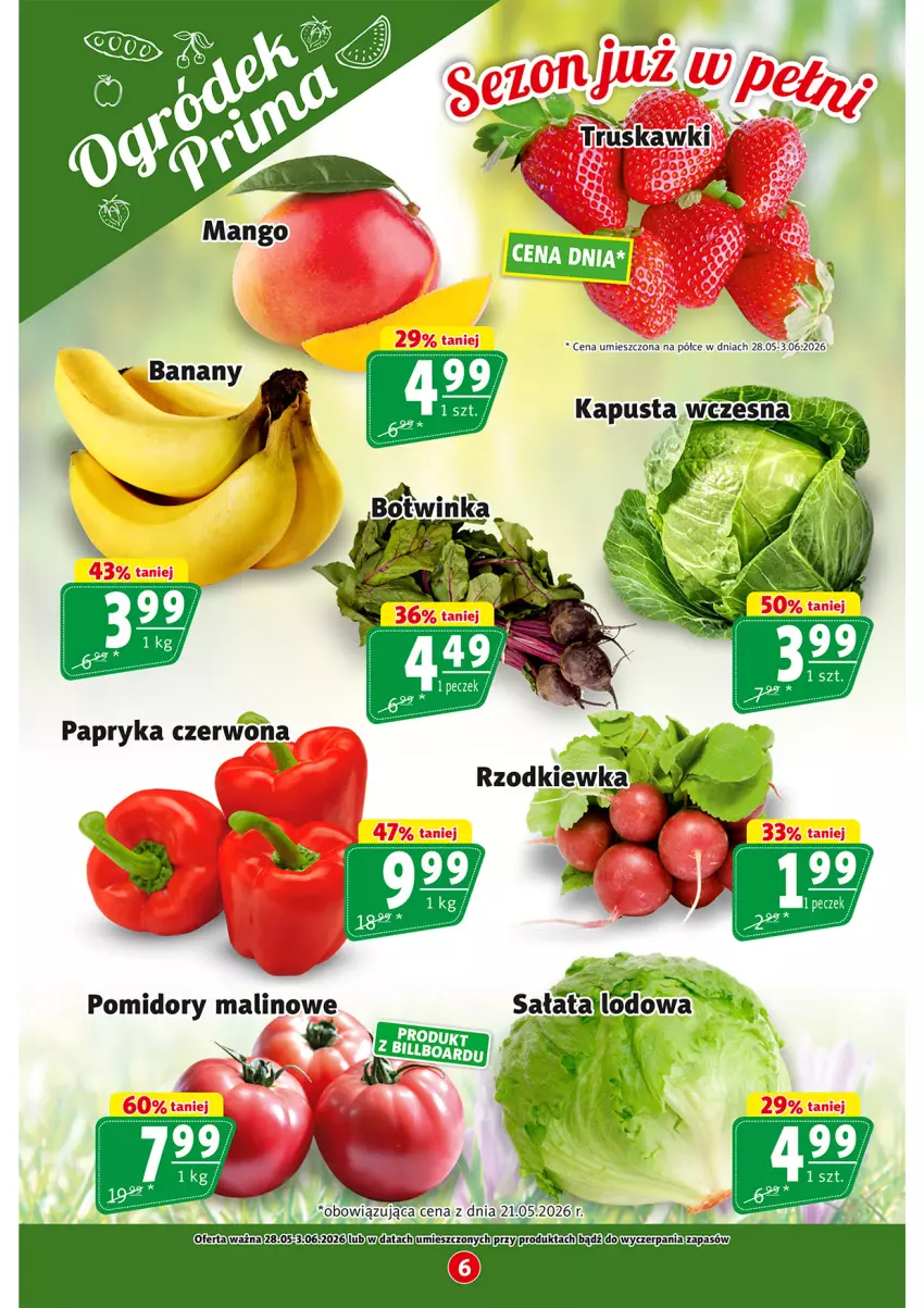 Gazetka promocyjna Prim Market - ważna 28.05 do 04.06.2026 - strona 6 - produkty: Banany, Taca