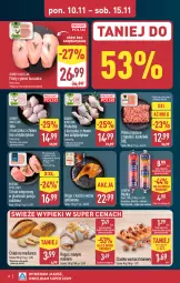 Gazetka promocyjna Aldi - Pełna oferta - Gazetka - ważna od 15.11 do 15.11.2025 - strona 8 - produkty: Kurczak, Mięso mielone, Por, Koc, Mięsne specjały, Schab wieprzowy, Rogal, Noga z kaczki, Chleb, Mięso