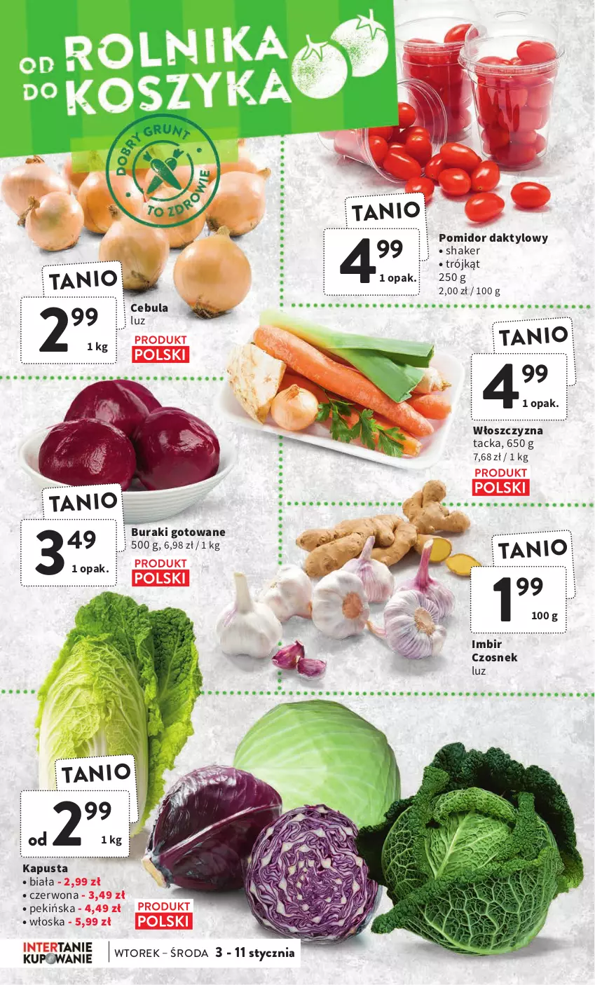 Gazetka promocyjna Intermarche - Gazetka Intermarche - ważna 03.01 do 11.01.2023 - strona 10 - produkty: Buraki, Cebula, Czosnek, Imbir