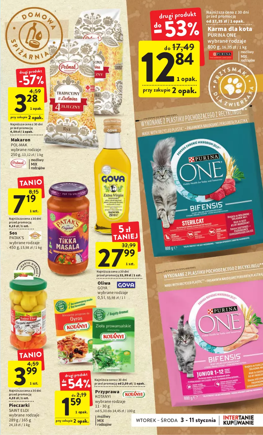 Gazetka promocyjna Intermarche - Gazetka Intermarche - ważna 03.01 do 11.01.2023 - strona 19 - produkty: Makaron, Piec, Pur, Purina, Sos