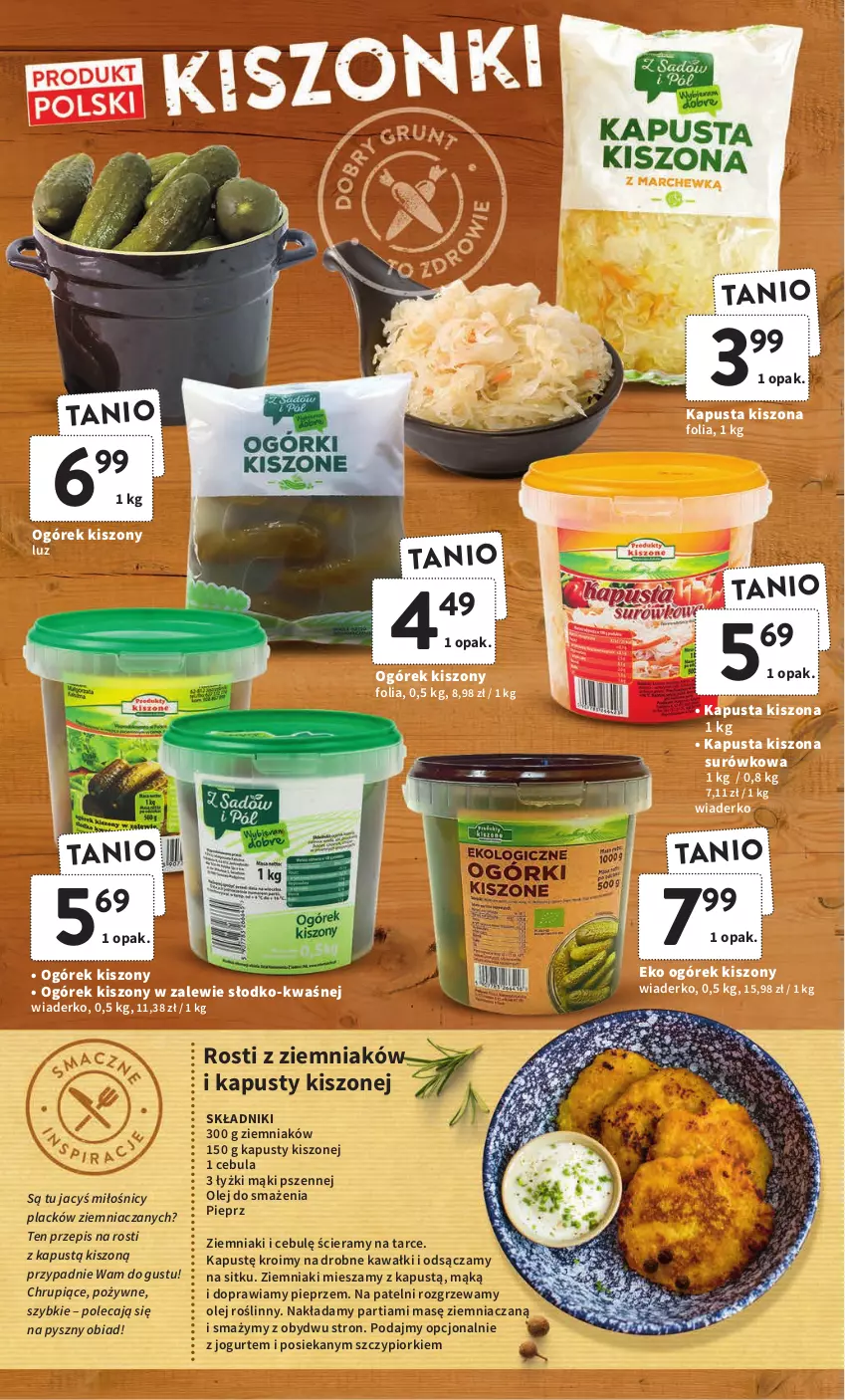 Gazetka promocyjna Intermarche - Gazetka Intermarche - ważna 03.01 do 11.01.2023 - strona 8 - produkty: Cebula, Jogurt, Kapustą, Kawa, Lack, Ogórek, Olej, Olej roślinny, Pieprz, Ziemniaki