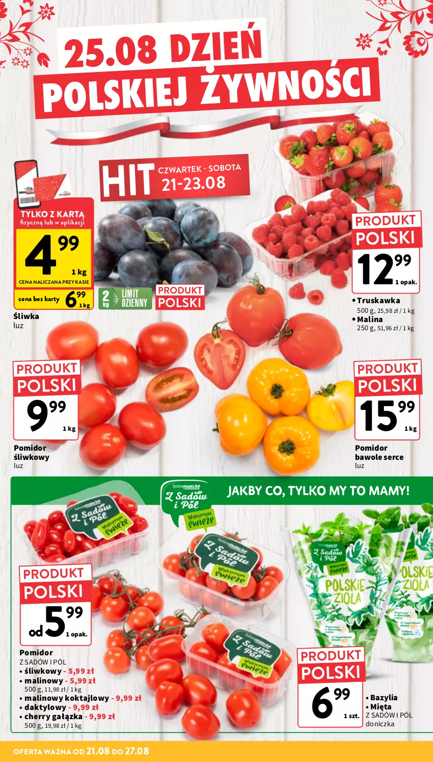 Gazetka promocyjna Intermarche - Gazetka Intermarche - ważna 21.08 do 27.08.2025 - strona 10 - produkty: Bazyl, Bazylia, Mięta, Ser