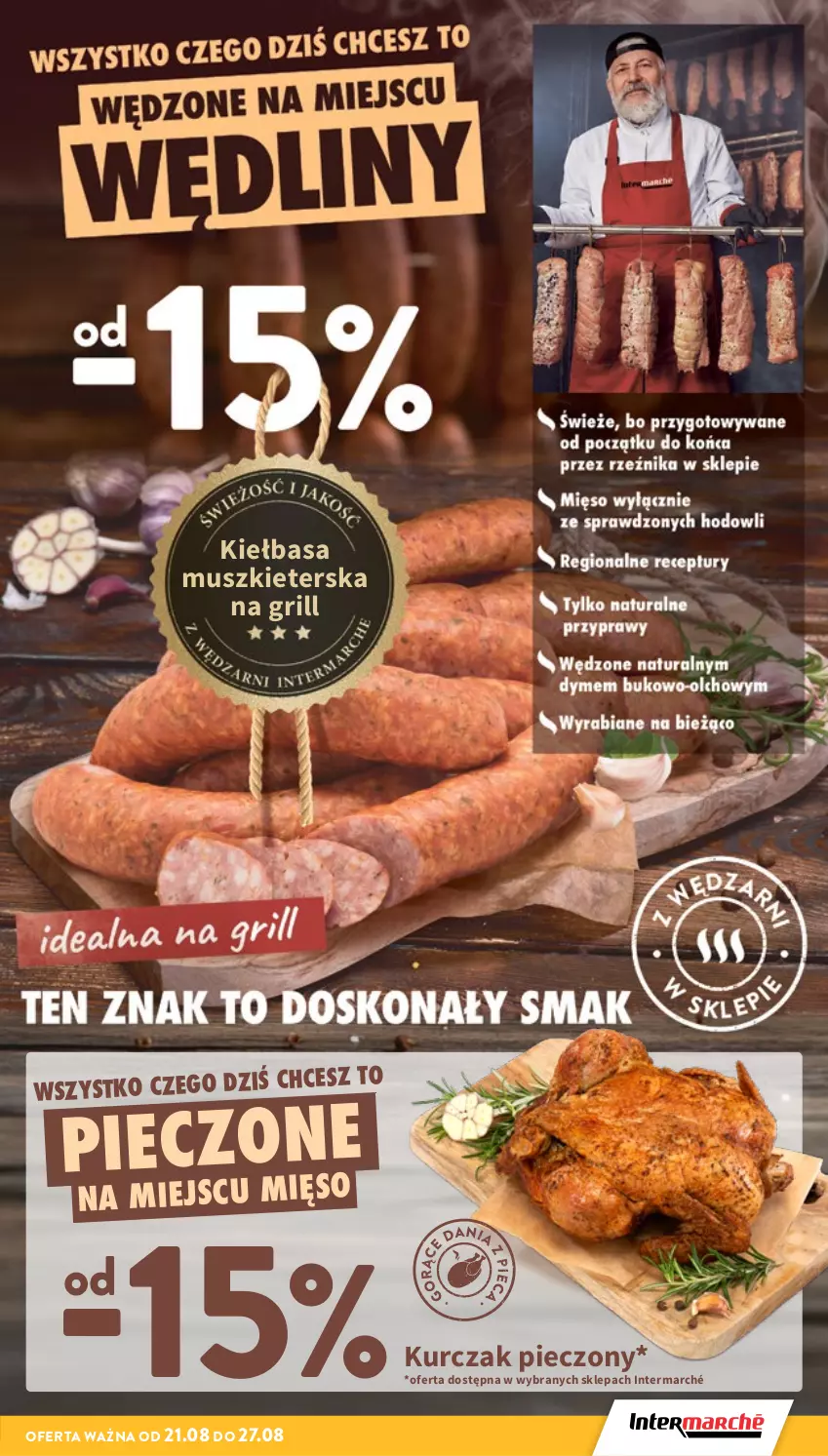 Gazetka promocyjna Intermarche - Gazetka Intermarche - ważna 21.08 do 27.08.2025 - strona 13 - produkty: Grill, Kiełbasa, Kurczak, Mus, Piec