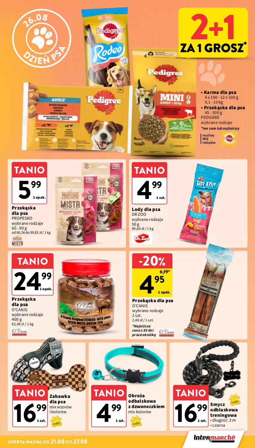 Gazetka promocyjna Intermarche - Gazetka Intermarche - ważna 21.08 do 27.08.2025 - strona 33 - produkty: Lody, Pedigree, Smycz, Zabawka