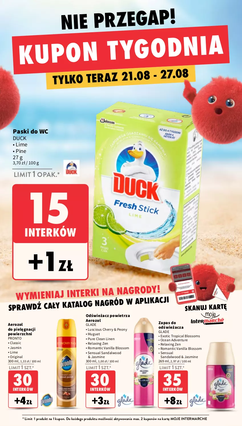 Gazetka promocyjna Intermarche - Gazetka Intermarche - ważna 21.08 do 27.08.2025 - strona 35 - produkty: Duck, Gin, Odświeżacz powietrza, Pronto, Pur, Sensual, Tera, Tropical