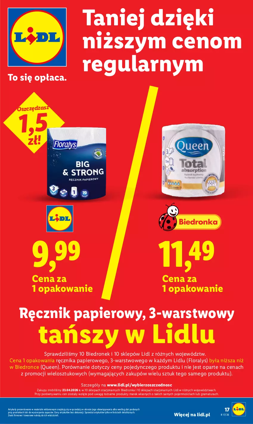 Gazetka promocyjna Lidl - Gazetka ważna od 27.04 do 28.04 - ważna 27.04 do 28.04.2026 - strona 17 - produkty: Dron, Flora, Gra, Papier, Por, Rama, Ręcznik