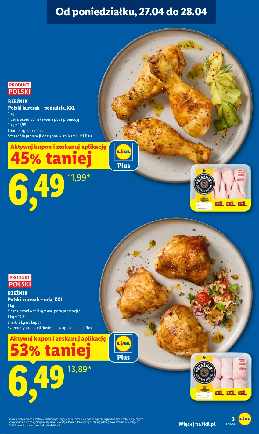 Gazetka promocyjna Lidl - Gazetka ważna od 27.04 do 28.04 - ważna 27.04 do 28.04.2026 - strona 3 - produkty: Kurczak