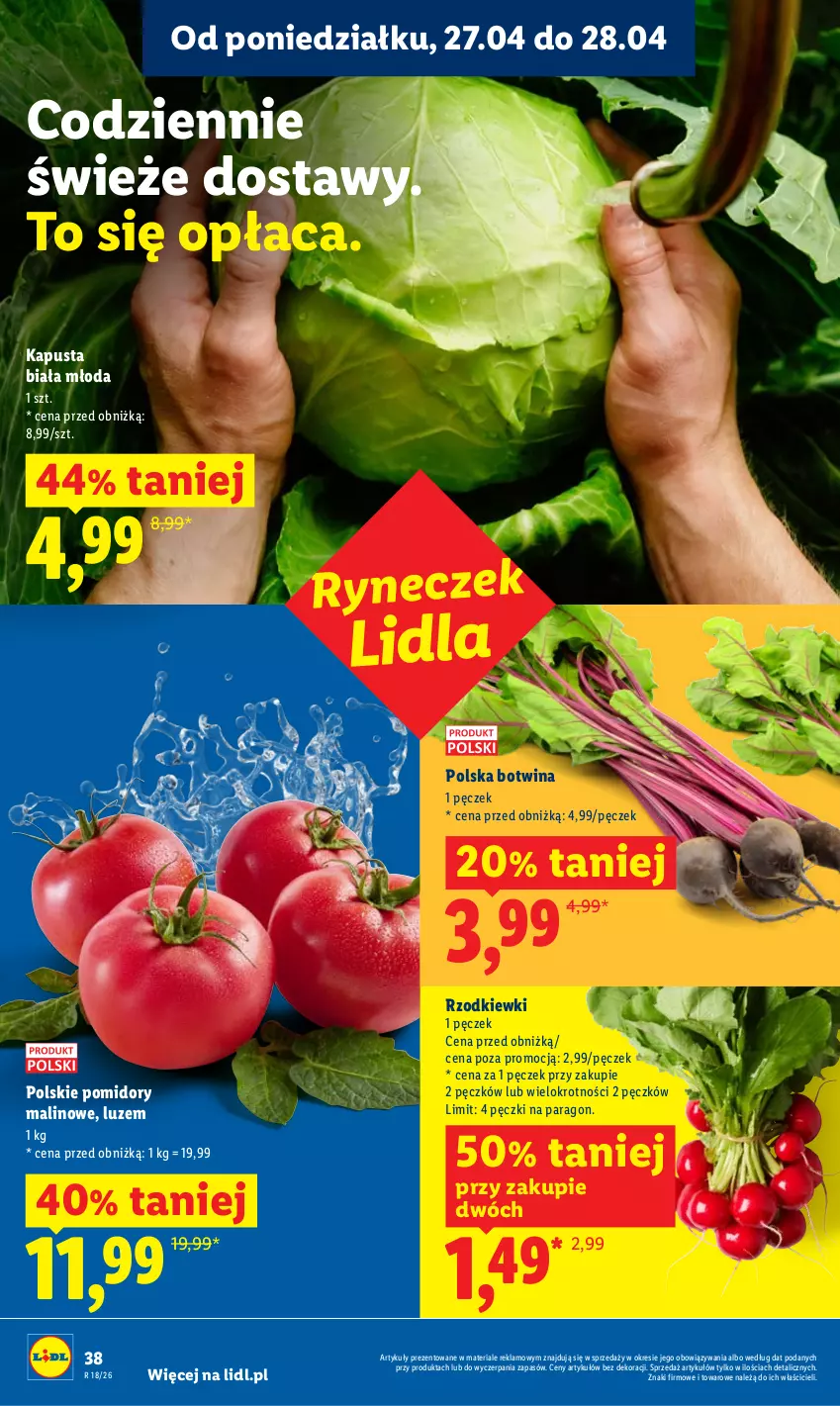 Gazetka promocyjna Lidl - Gazetka ważna od 27.04 do 28.04 - ważna 27.04 do 28.04.2026 - strona 38 - produkty: Pomidory