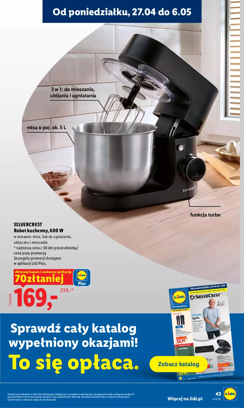 Gazetka promocyjna Lidl - Gazetka ważna od 27.04 do 28.04 - ważna 27.04 do 28.04.2026 - strona 43 - produkty: Mieszadło, Robot, Silvercrest